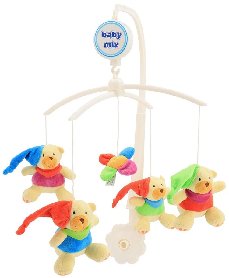 Kepurė Karuselė virš lovelės Baby Mix Bears su kepuraitėmis