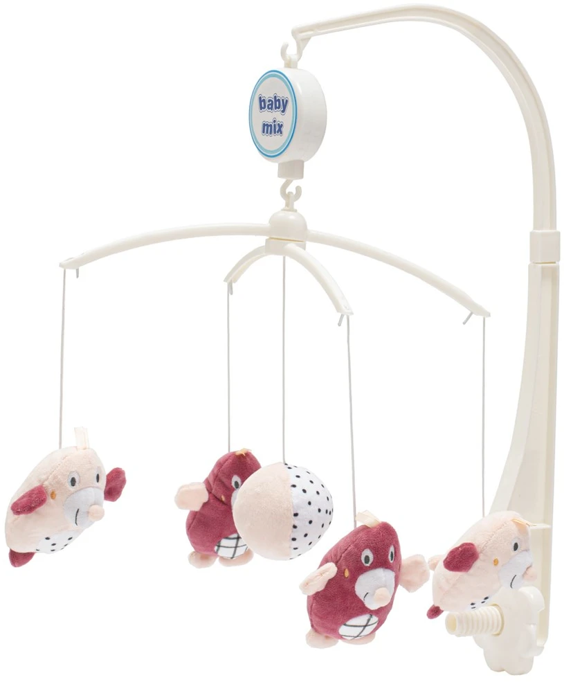 Karuselė virš lovelės Baby Mix Moles rožinė
