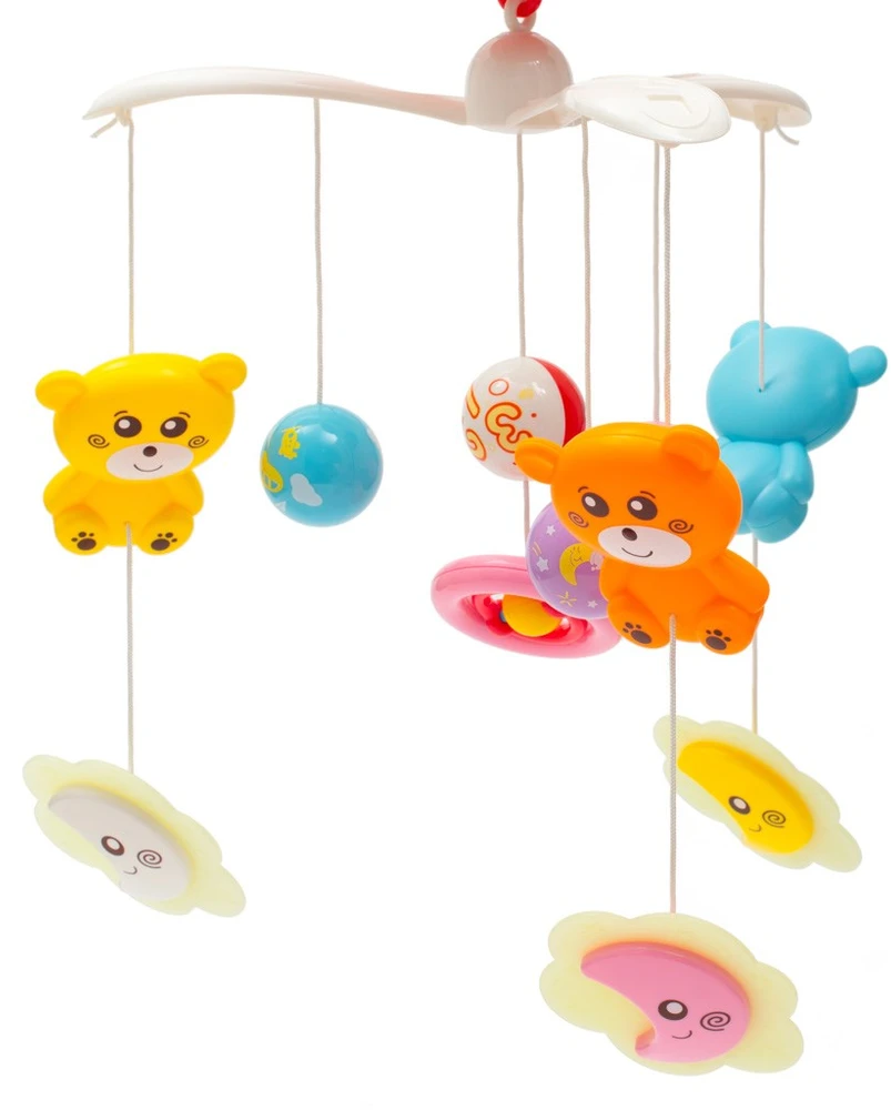 BABY MIX 37046 Plastikinė karuselė su projektoriumi raudona
