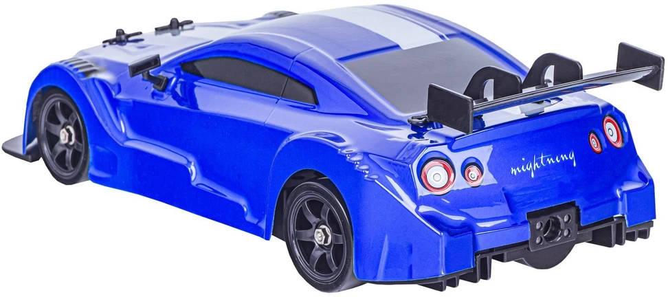 Kėbulas RC automobiliui Nissan GTR 1:16 mėlynas su LED apšvietimu