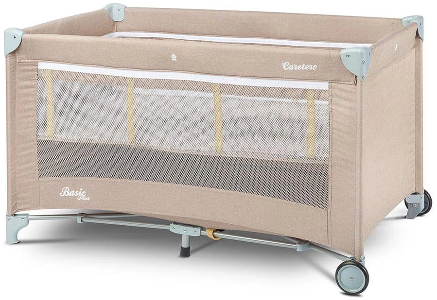 Kelioninė lovelė CARETERO Basic Plus smėlio spalvos
