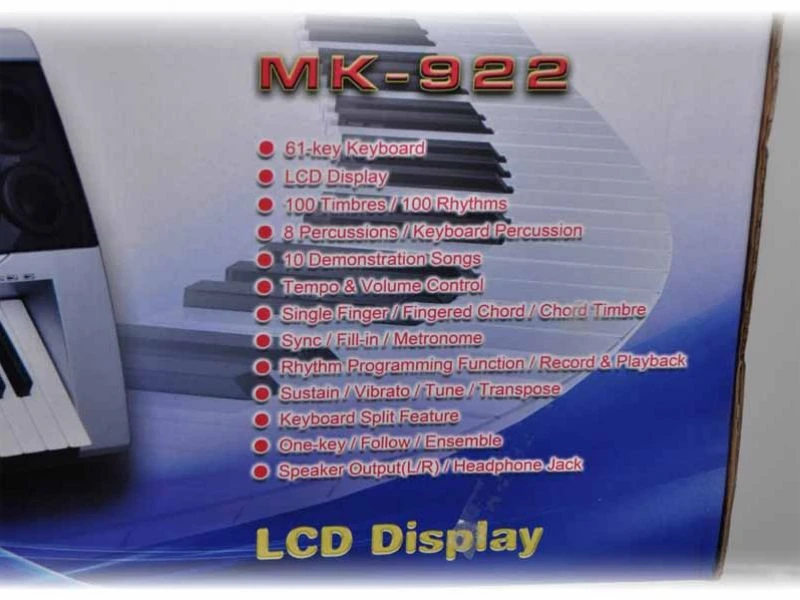 Keyboard MK-922 su dideliu LCD ekranu ir 61 klavišu