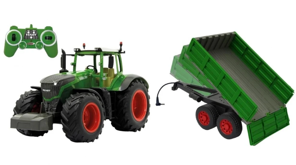 Rinkinys Fendt 1050 rc traktoriaus komplektas 1:16 su nuotoliniu būdu valdoma Jamara priekaba