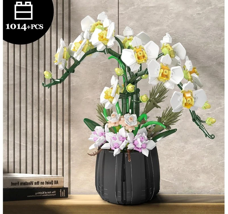 Jokomisiada ORCHID IN A POT construction blocks - Orchid flowers 1014+elements ZA6378