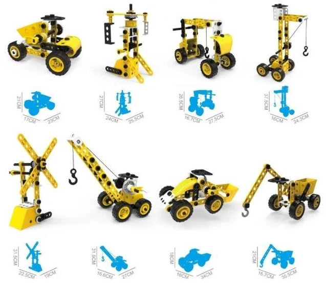 Konstruktoriaus rinkinys statybinis automobilis 8in1 surenkamas ir išrenkamas