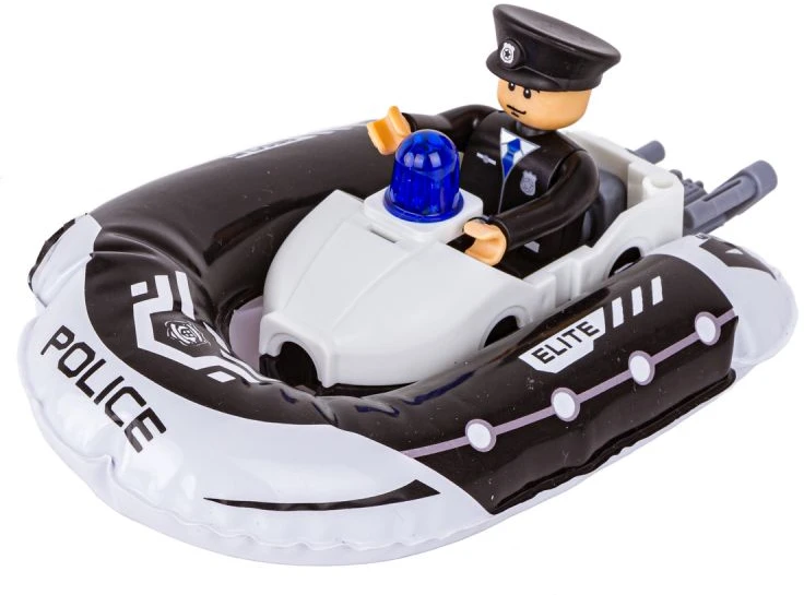 Konstruktorių rinkinys policijos motociklas, valtis ir automobilis 8in1