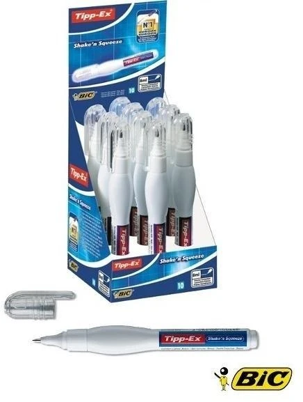 BIC Korekcinis pieštukas SHAKE N SQUEEZE 8 ml, pakuotėje 10 vnt 100845