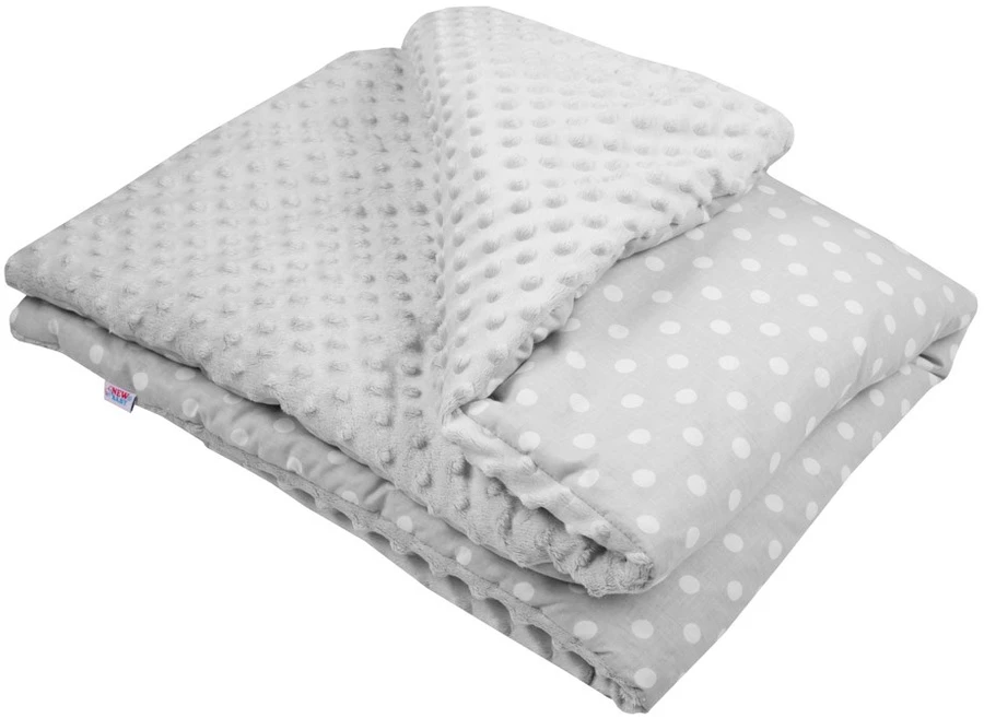Kūdikių antklodė su užpildu New Baby pilka 80x102 cm