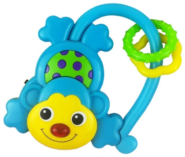 Kūdikių barškutis su garsais Baby Mix Monkey mėlynas