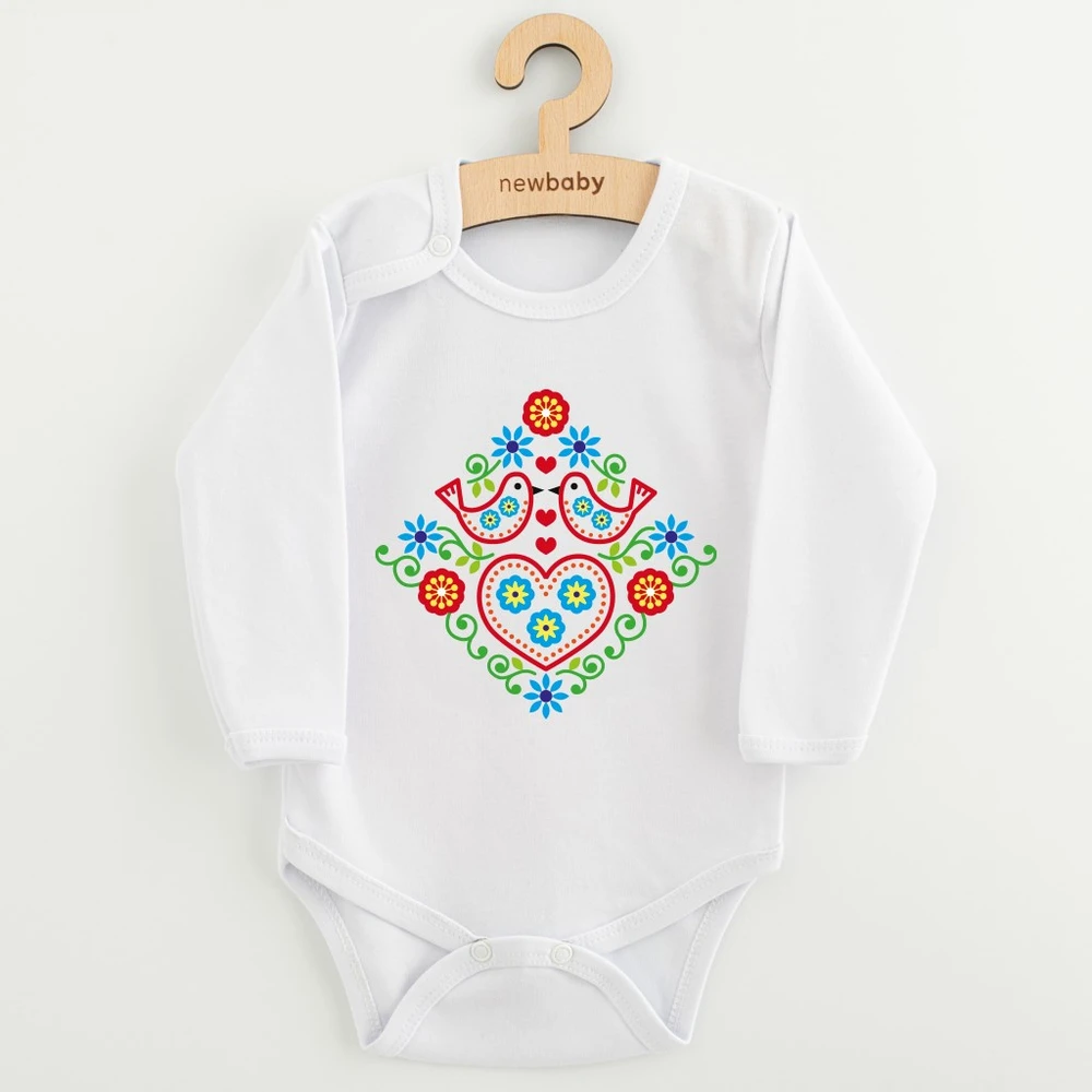 Kūdikių bodis su raštu New Baby Folk Pattern birds