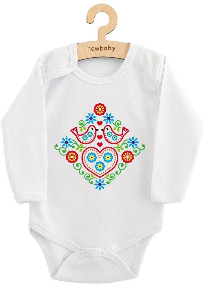 Kūdikių bodis su raštu New Baby Folk Pattern birds