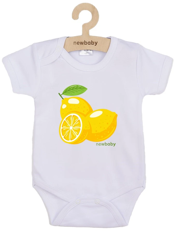 Kūdikių bodis su spauda New Baby Lemon – trumpomis rankovėmis