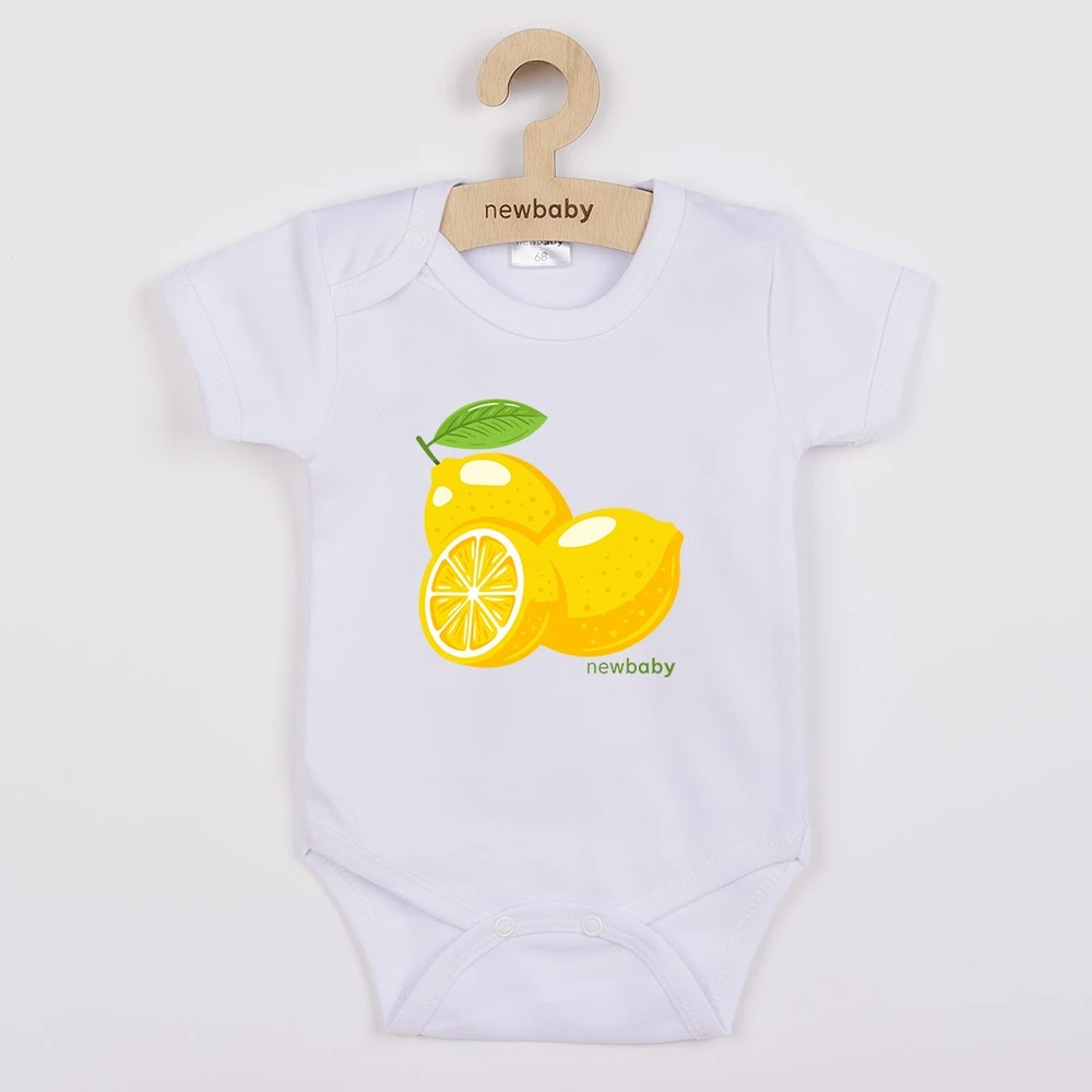 Kūdikių bodis su spauda New Baby Lemon – trumpomis rankovėmis
