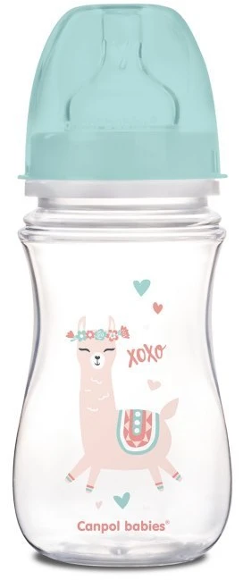 Canpolbabies CANPOL 35/221 EasyStart Egzotiškas platus buteliukas nuo dieglių 240ml žalias