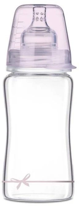 LOVI stiklinis buteliukas DIAMOND GLASS Baby Shower girl, 250 ml, 74/204girl