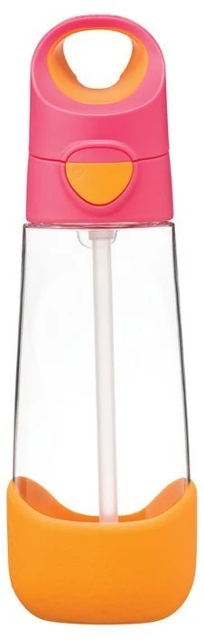 B.BOX BB00221 Tritan vandens butelis su šiaudeliu 600 ml braškių kokteilis