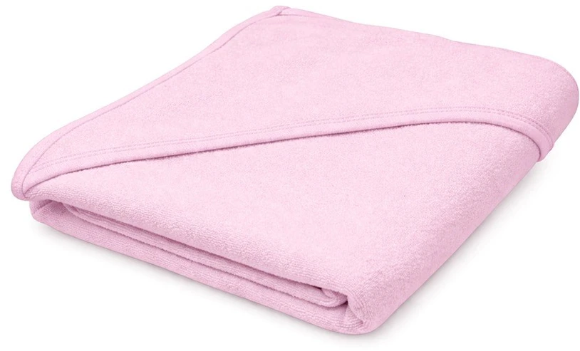 Kūdikių frotinis rankšluostis su gobtuvu New Baby 100x100 cm rožinis