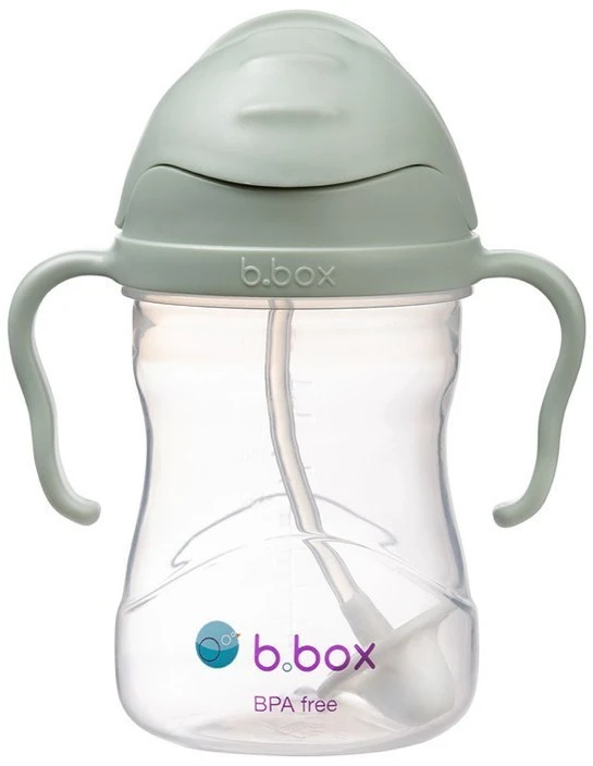 B.BOX BB200210 Vandens butelis su šiaudeliu 240 ml šalavijų