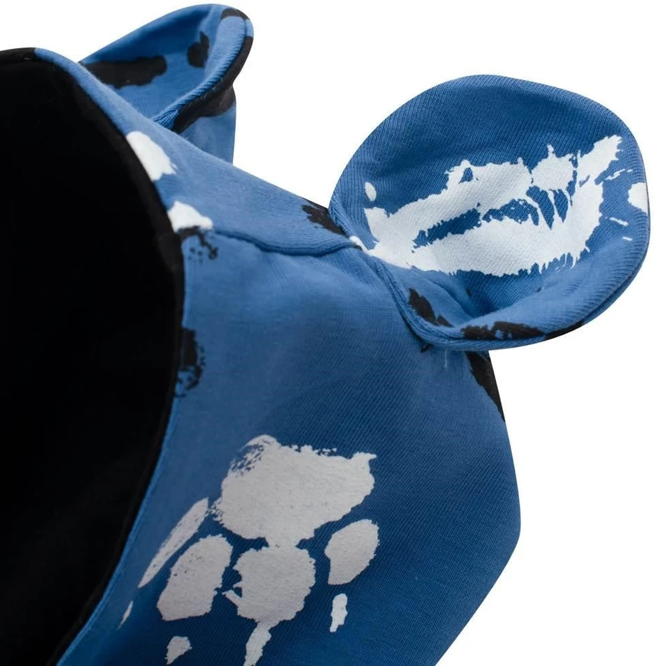 Kūdikių medvilninis kombinezonas su gobtuvu ir ausytėmis New Baby Paw mėlynas, dydis 68 (4-6 mėn.)