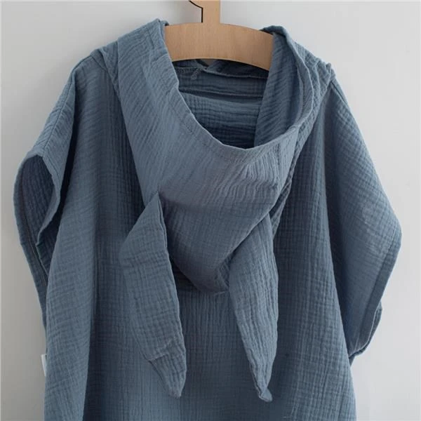 Kūdikių muslininis pončas New Baby Feeling mėlynas, 80 cm, dydis M