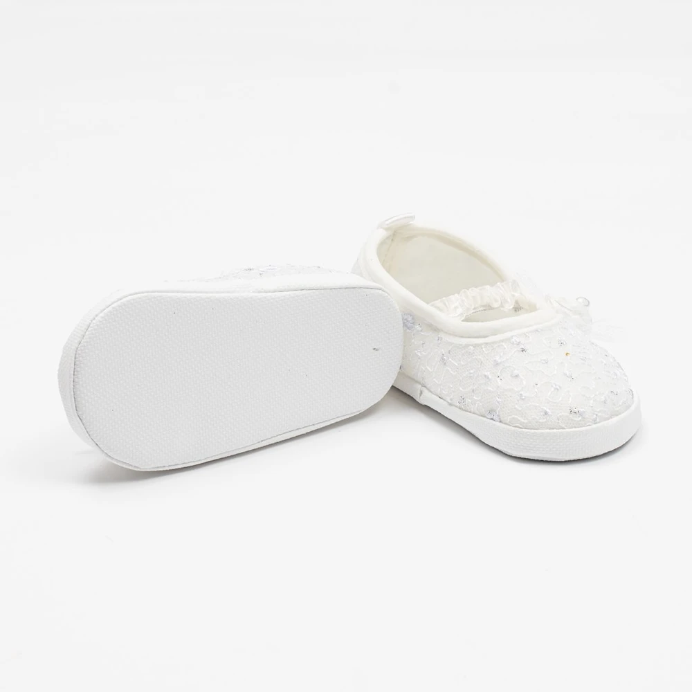 Kūdikių nėrinių baleto bateliai New Baby smėlio spalvos 12-18 mėn., dydis 12-18 mėn.