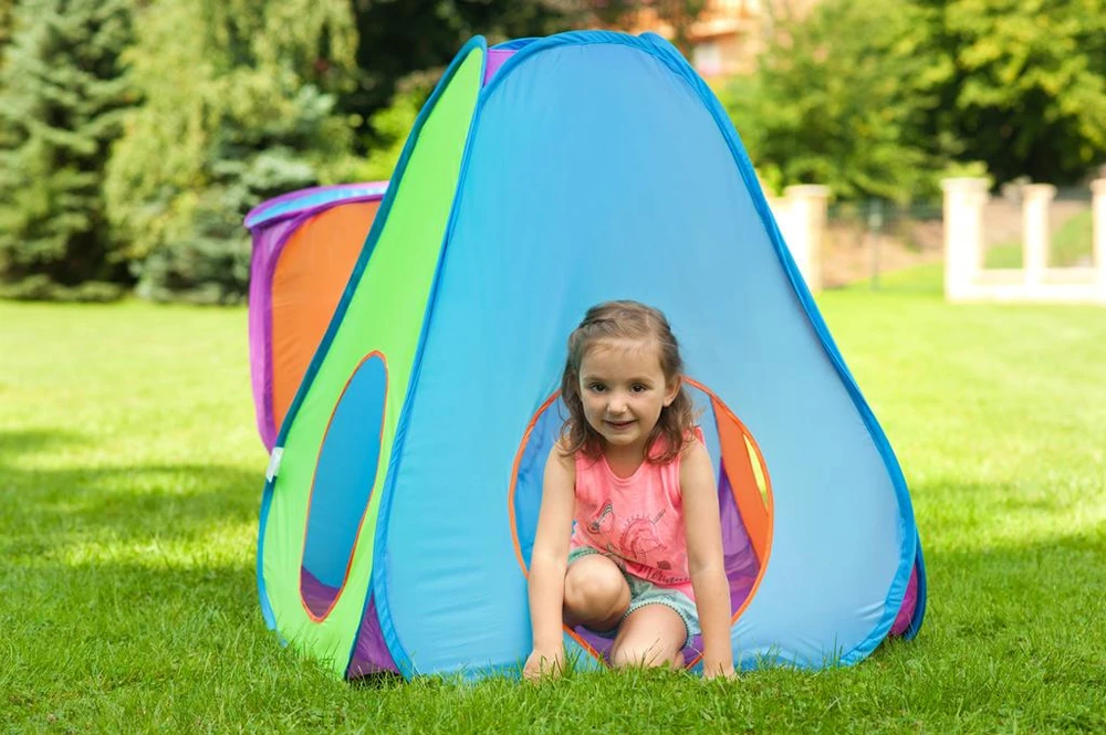 Dėlionė Kūdikių palapinė Baby Mix 3in1 oranžinė-mėlyna