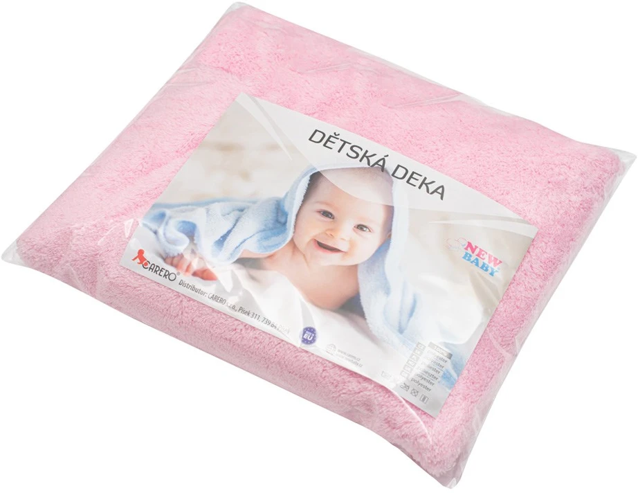 Kūdikių pledas New Baby 90x80 rožinis