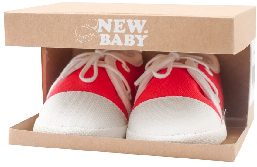 Kūdikių sportbačiai New Baby raudoni, dydis 0-3 mėn.