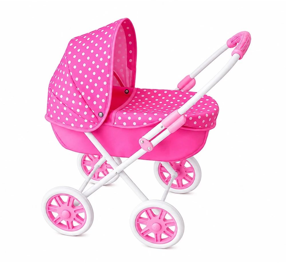 Dėlionė Kūdikių vežimėlis lėlėms New Baby Annie rožinis
