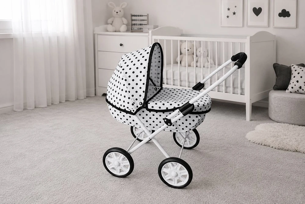 Dėlionė Kūdikių vežimėlis lėlėms New Baby Annie dots