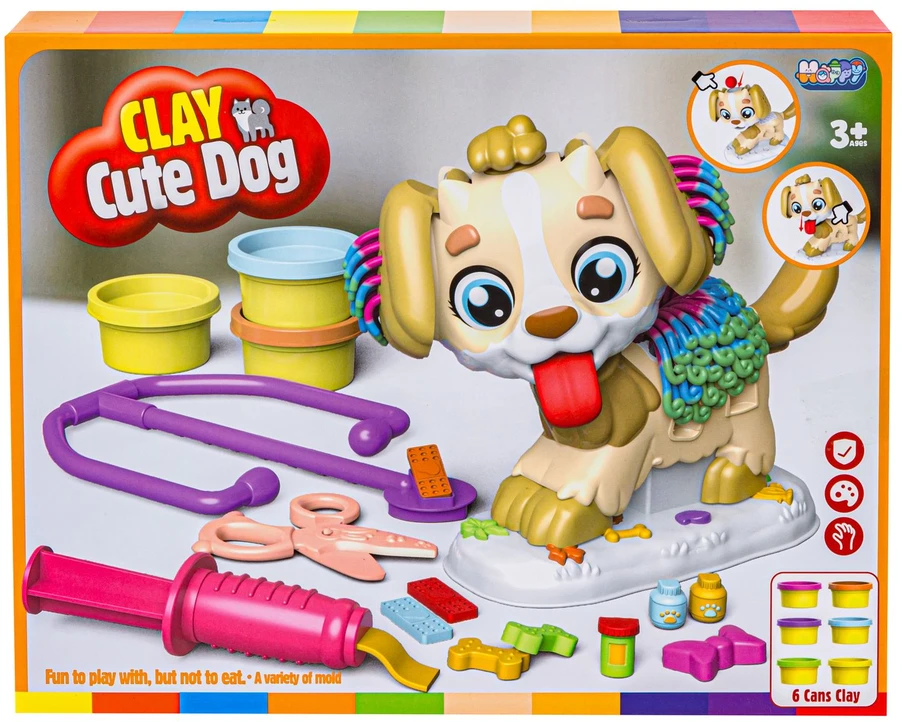 Kūrybinis plastilino rinkinys su šuniuku pas veterinarą