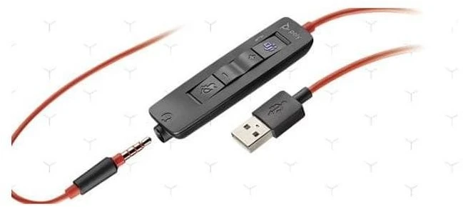 Hewlett Packard (HP) Laidinės ausinės Jack 3,5 mm / USB A Poly Blackwire C3325 juodas
