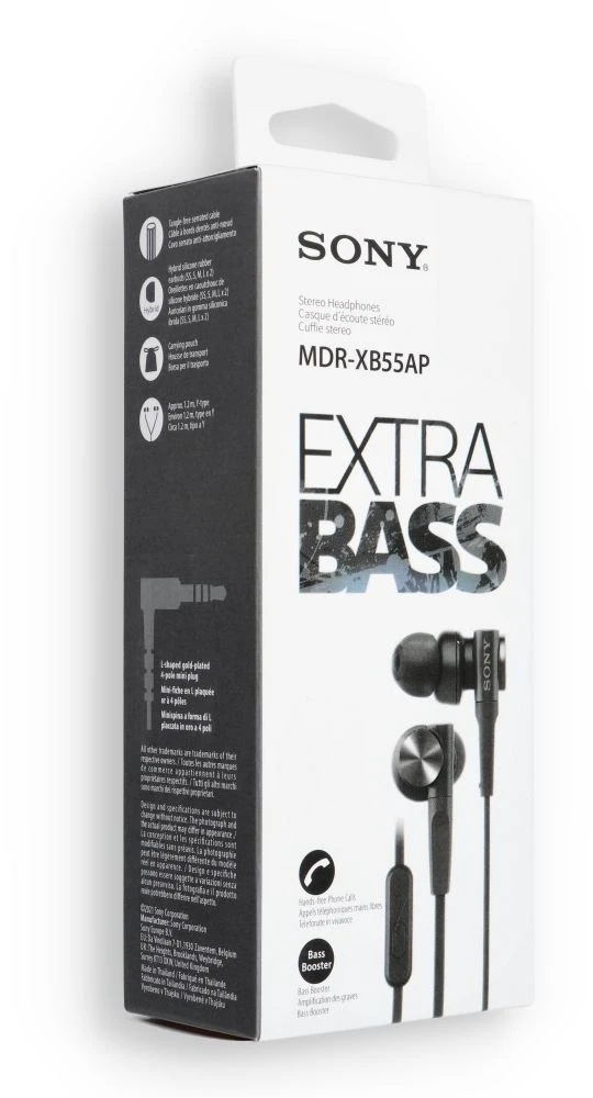 Sony MDR-XB55APB ausinės, Juodos