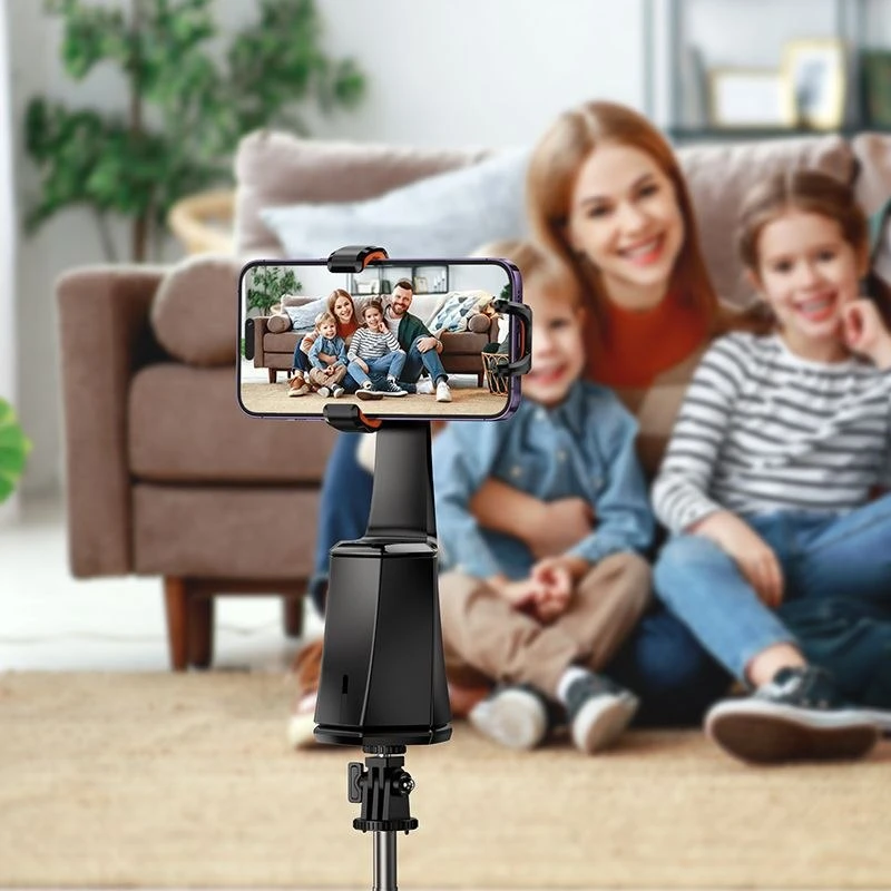 HOCO mobiliojo telefono laikiklis 360 laipsnių su automatiniu veido atpažinimu K26 juodas