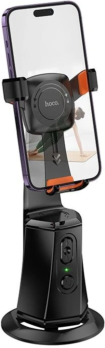HOCO mobiliojo telefono laikiklis 360 laipsnių su automatiniu veido atpažinimu K26 juodas