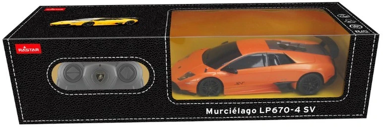 Lamborghini Murciélago R/C mastelis 1:24 Rastar 39000 nuotoliniu būdu valdomas automobilis oranžinis