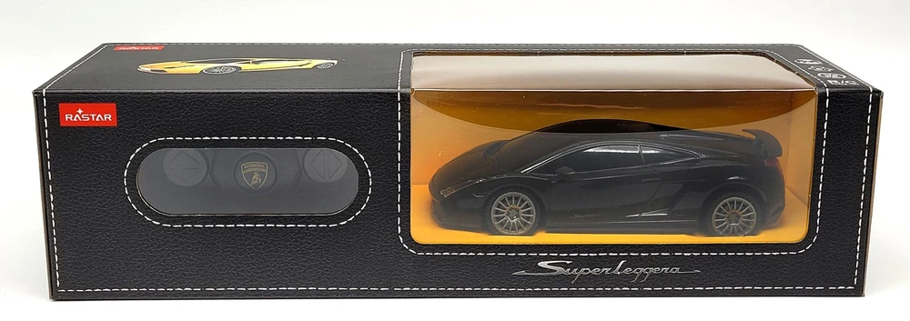Lamborghini Superleggera mastelis 1:24 Rastar 26300 valdomas juodas automobilis