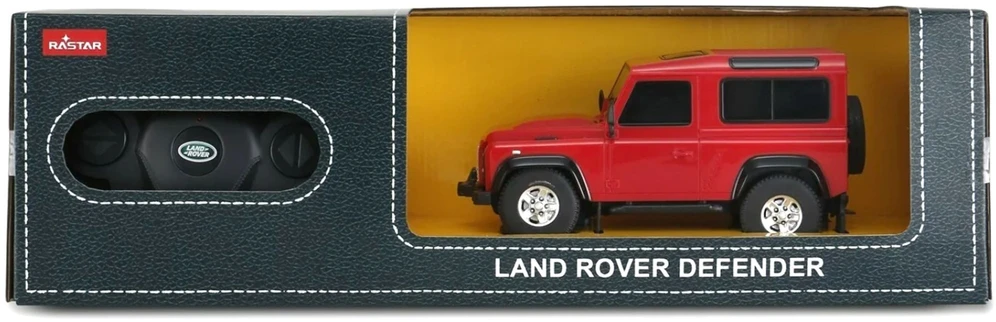 Land Rover Defender mastelio 1:24 Rastar 78500 raudonas valdomas automobilis