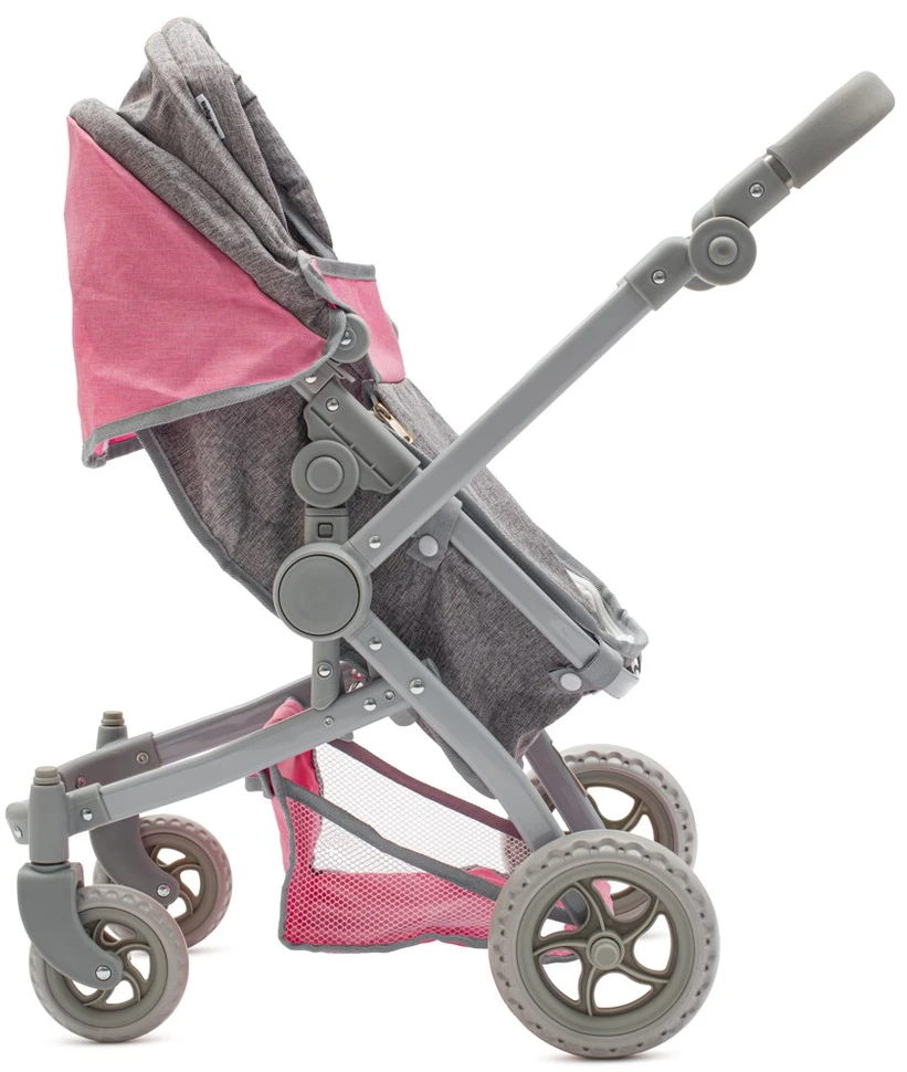 Lėlių vežimėlis 2in1 Baby Mix Sophie rožinis-pilkas