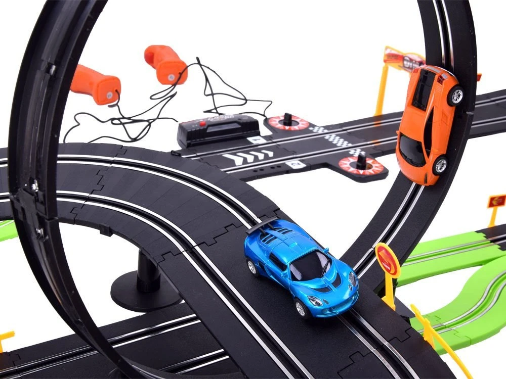 Jokomisiada Didelė lenktynių trasa + 2 automobiliai, 787 cm RC0546 trasa