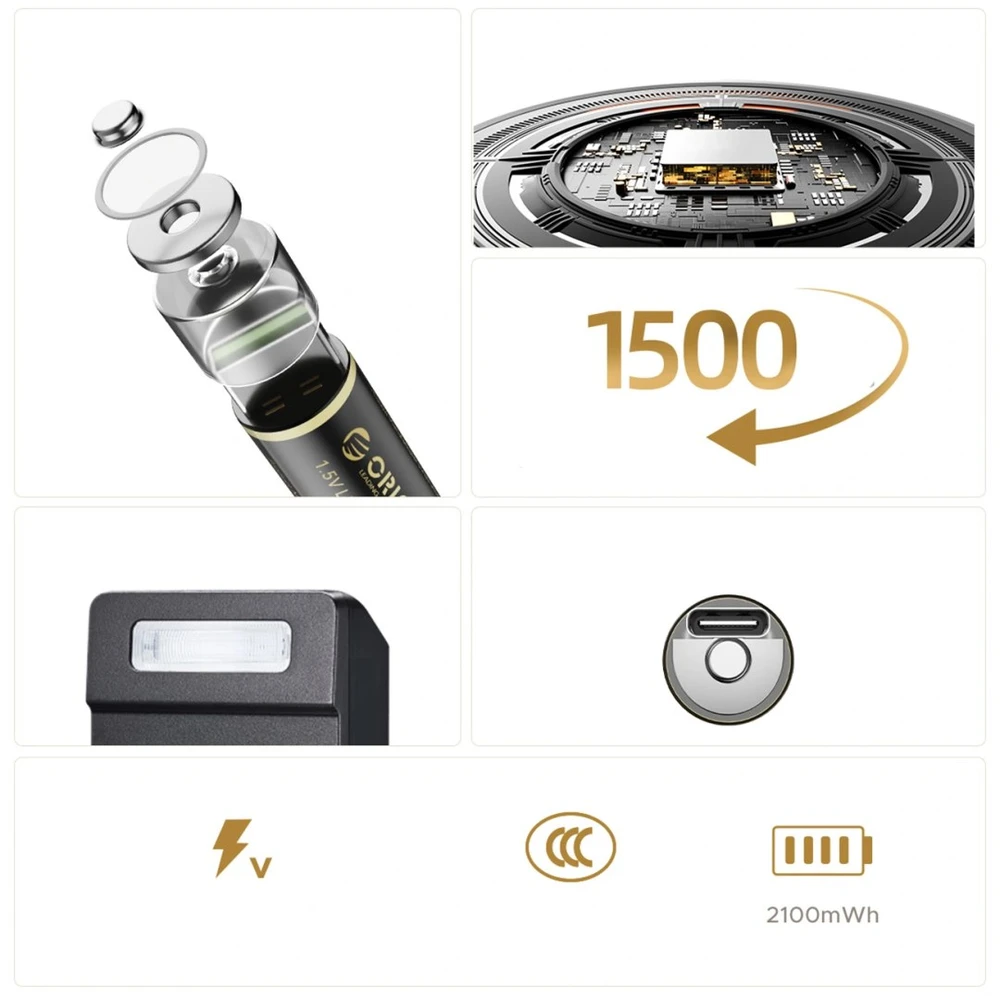 Ličio akumuliatoriai Orico Ener-G EG5C AA USB-C 4 vnt