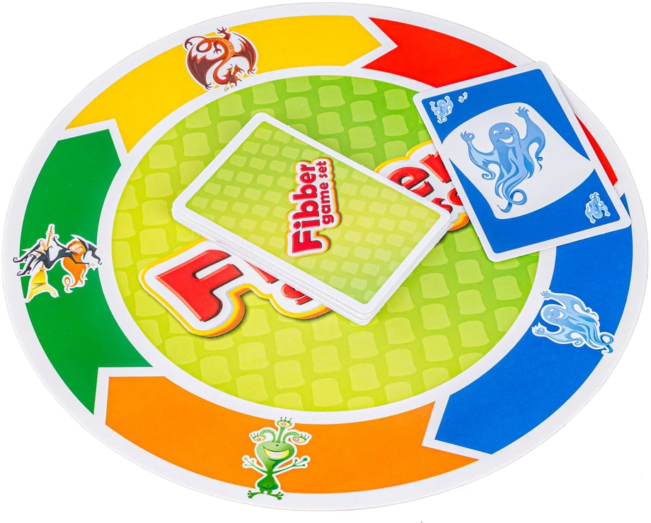 Linksmoji šeimos kortų žaidimas melagis su Pinokio kaukėmis