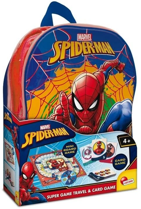 Lisciani Kuprinė Spiderman su žaidimu ir kortomis