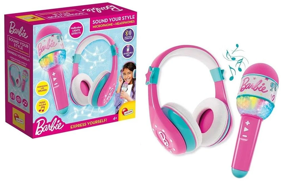 Lisciani Muzikinis žaislas Barbie mikrofonas su ausinėmis Bluetooth