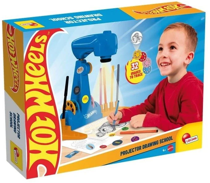 Lisciani Rinkinys Piešimo mokyklos rinkinys su projektoriumi – „Hot Wheels“