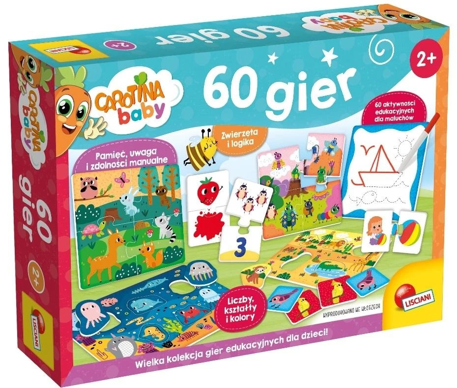 Carotina baby 60 lavinančių žaidimų vaikams 102877 LISCIANI