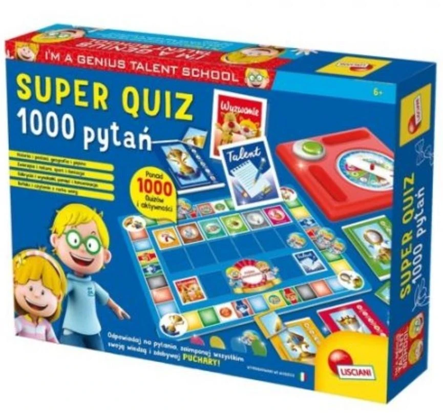Lisciani Žaislinis edukacinis žaidimas super quiz 1000 klausimų