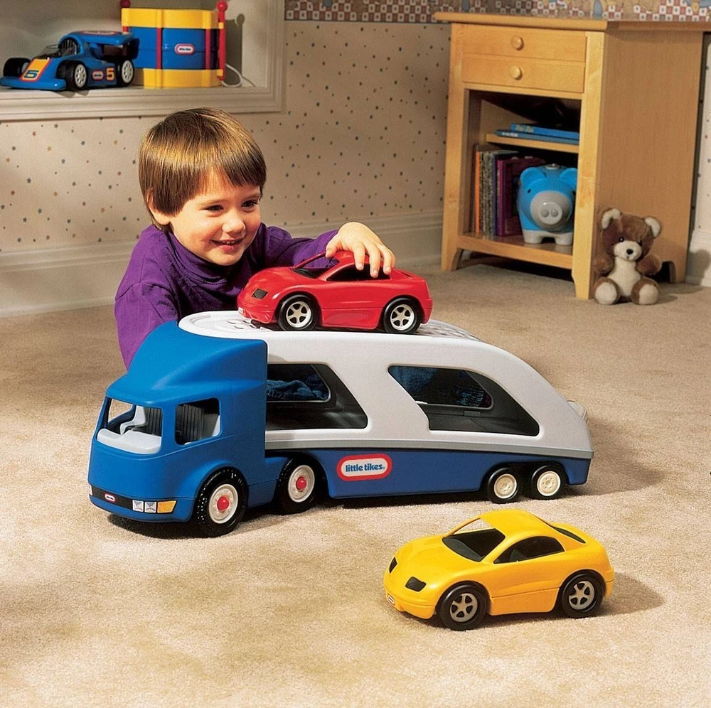 Little Tikes Didelis automobilinis sunkvežimis su priekaba + du automobiliai