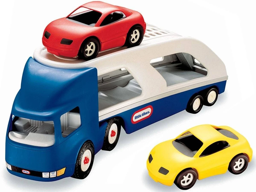 Little Tikes Didelis automobilinis sunkvežimis su priekaba + du automobiliai