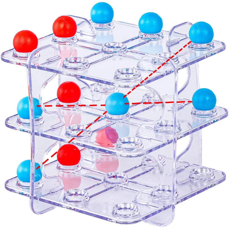 Loginis 3D žaidimas Tic Tac Toe trijų eilių